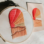 Sunday Mornings Shop LLC - Setting Sunset Embroidery Kit - Beginner Embroidery Kit by Sunday Mornings Shop LLC