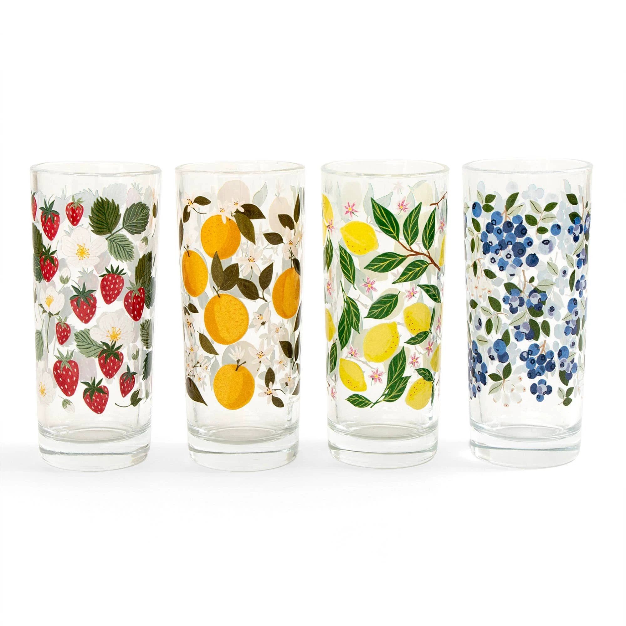 Paper Farm Press - Berry & Citrus Tall Juice Glass Set by Paper Farm Press