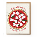 Boss Dotty Paper Co. - Tarjeta de felicitación de pizza margarita
