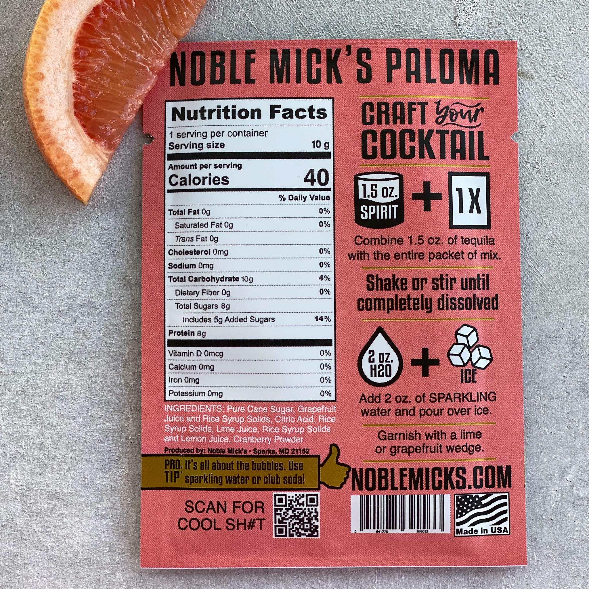 Paloma Single-Serve Craft Cocktail
