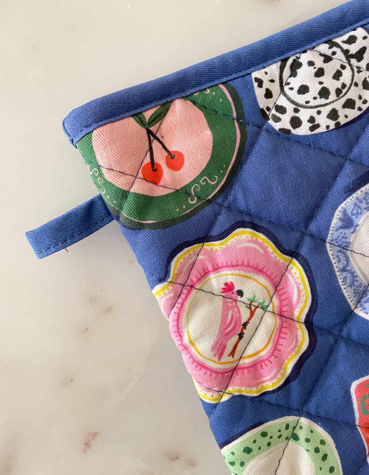 Dinner Plates Cotton Oven Mitt + Pot Holder Set by Idlewild Co.