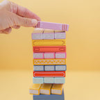 Pippi Post - Tumbling Book Stack - Wooden Block Stacking & Balance Game