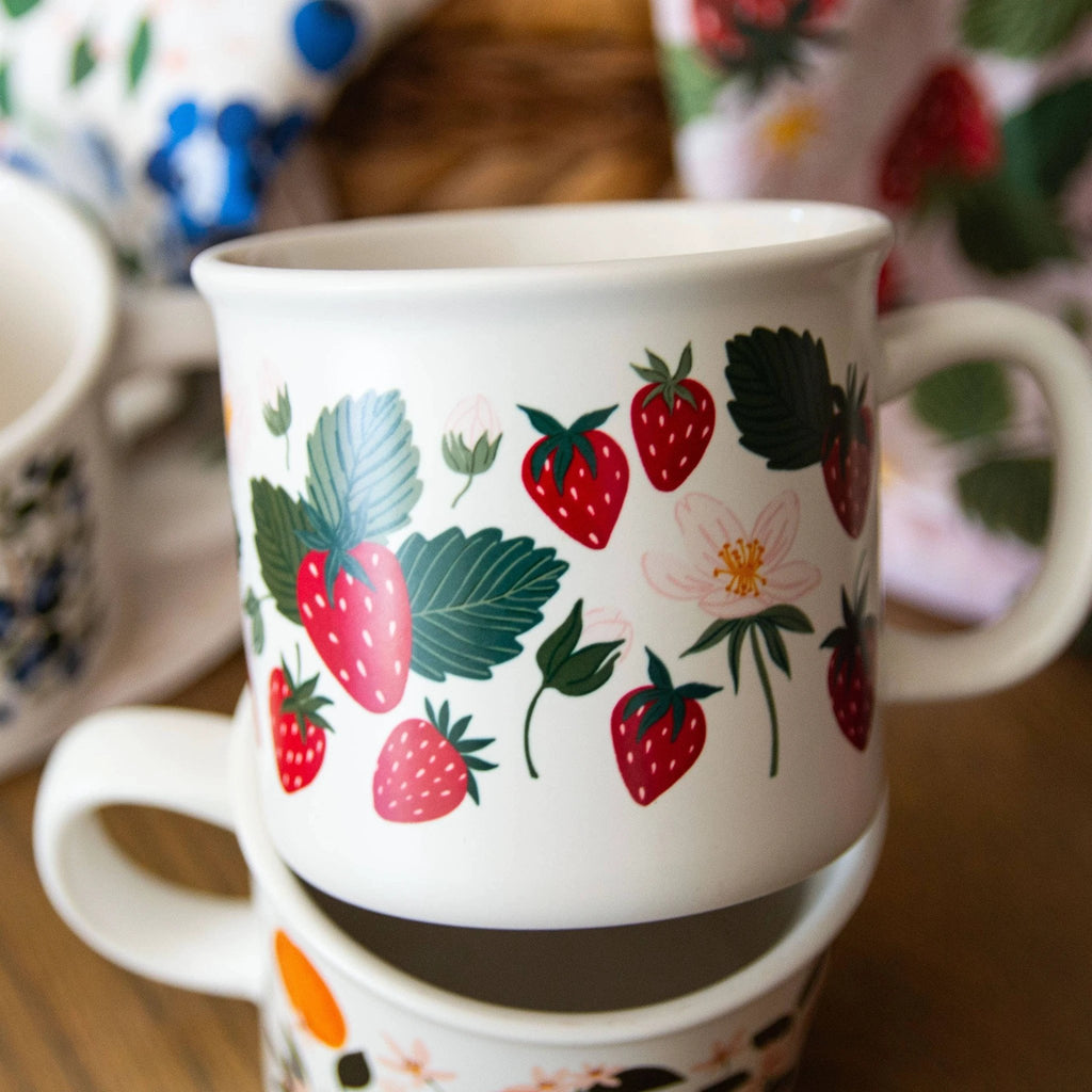 Paper Farm Press - Strawberry Patch Mug by Paper Farm Press