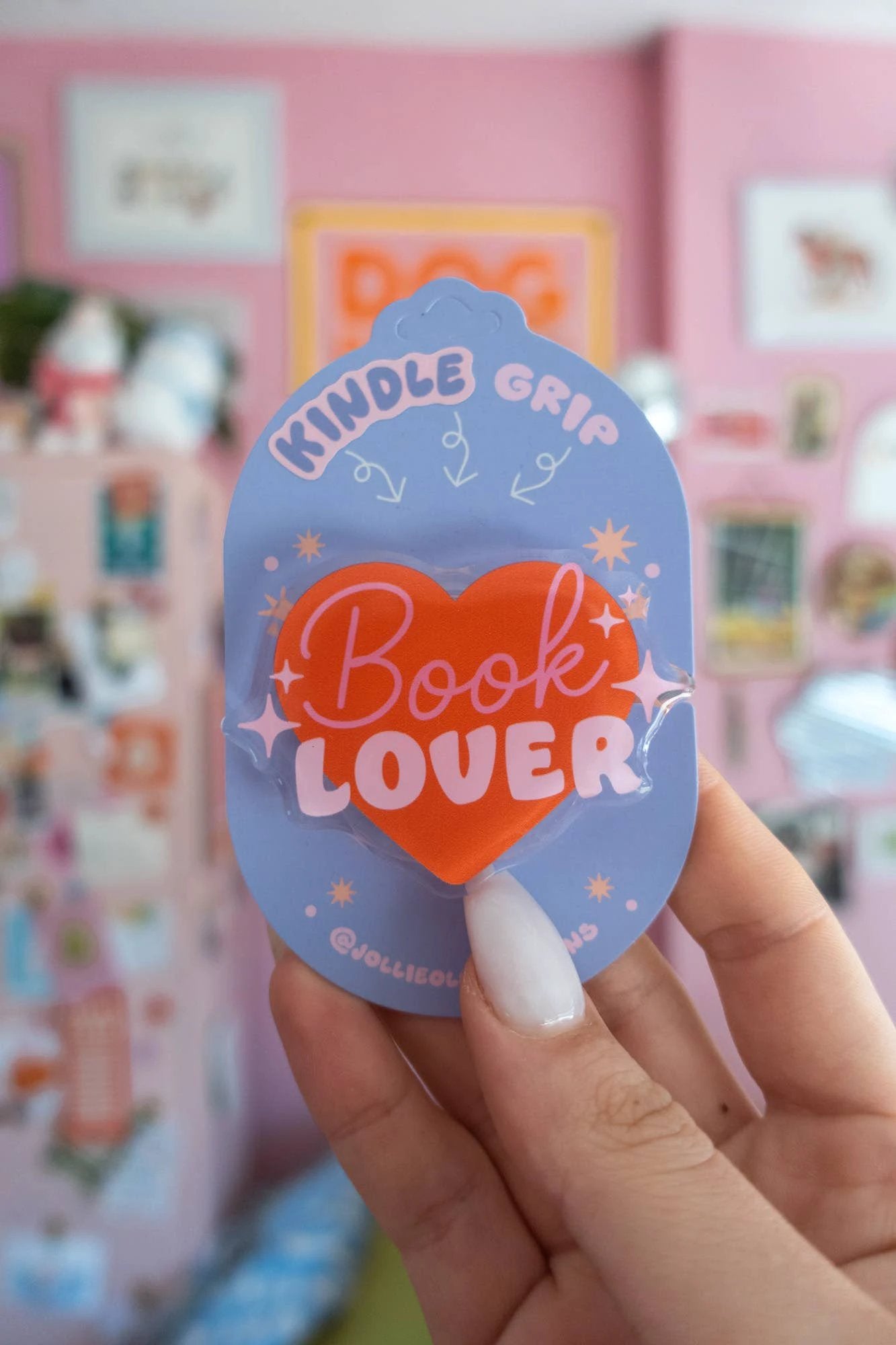 Jollie Ollie Designs - Book Lover Kindle Grip by Jollie Ollie Designs