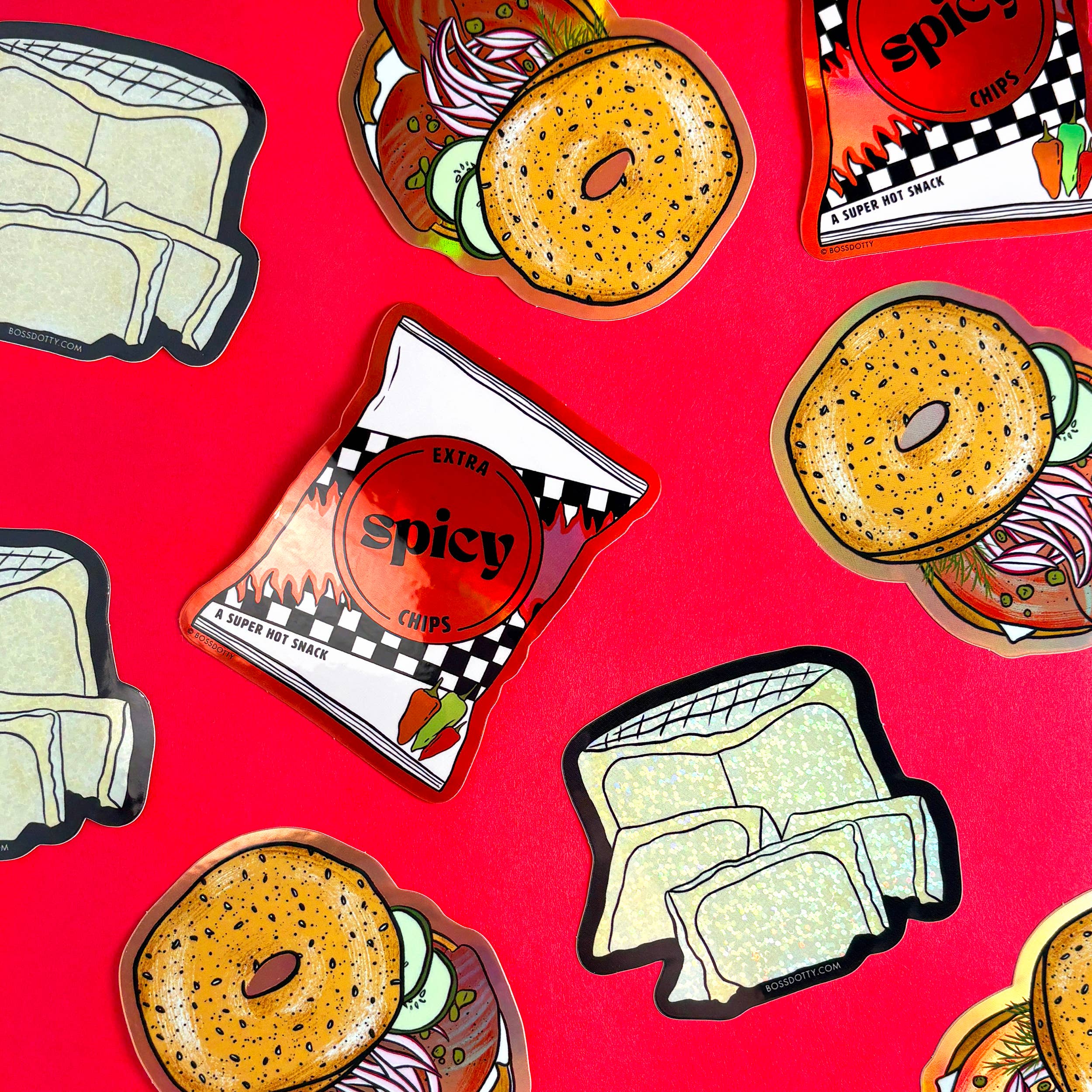 Boss Dotty Paper Co. - Everything Bagel with Holographic Lox Sticker