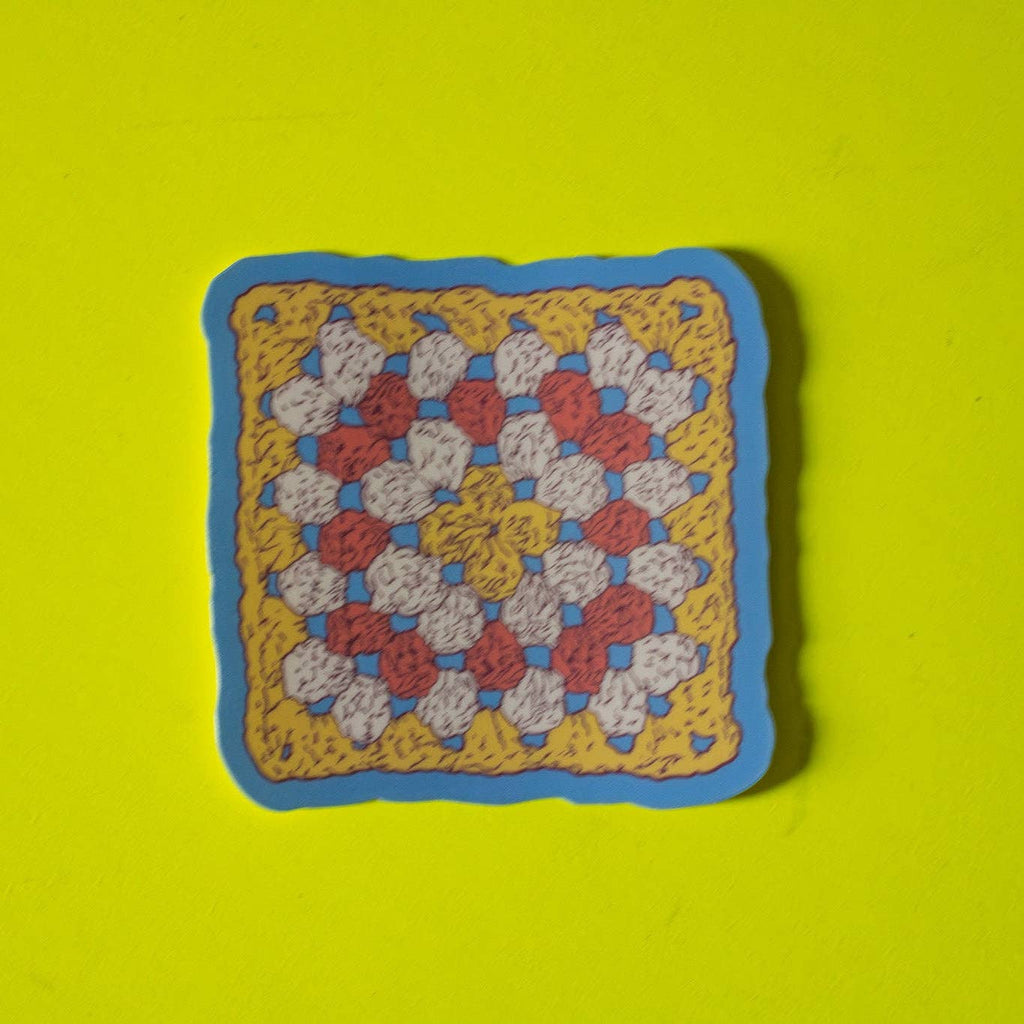 Doctor Scribble - Granny Square Vinyl Sticker