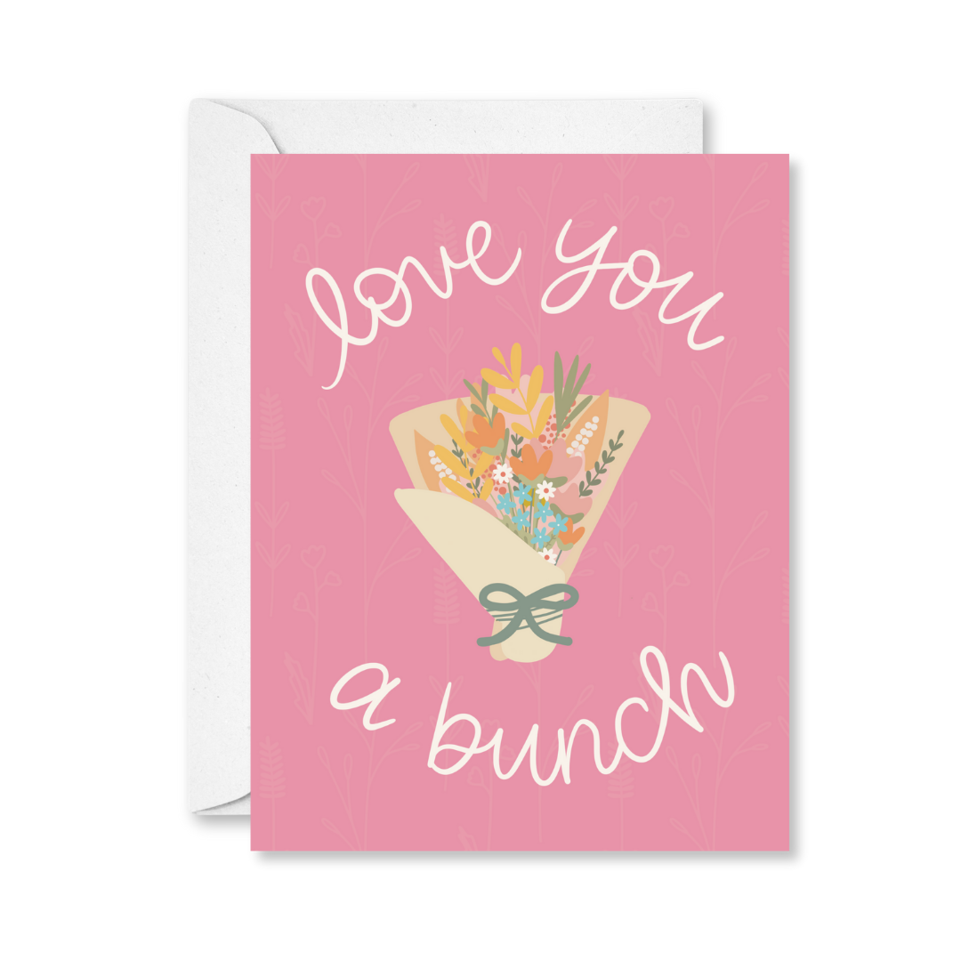 Created By Christine - Love You A Bunch Greeting Sticker Card