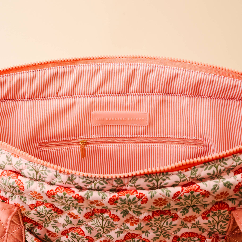 The Darling Effect - The Everyday Quilted Tote Bag-Everbloom Dusty Rose
