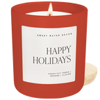 Happy Holidays 15 oz Soy Candle by Sweet Water Decor