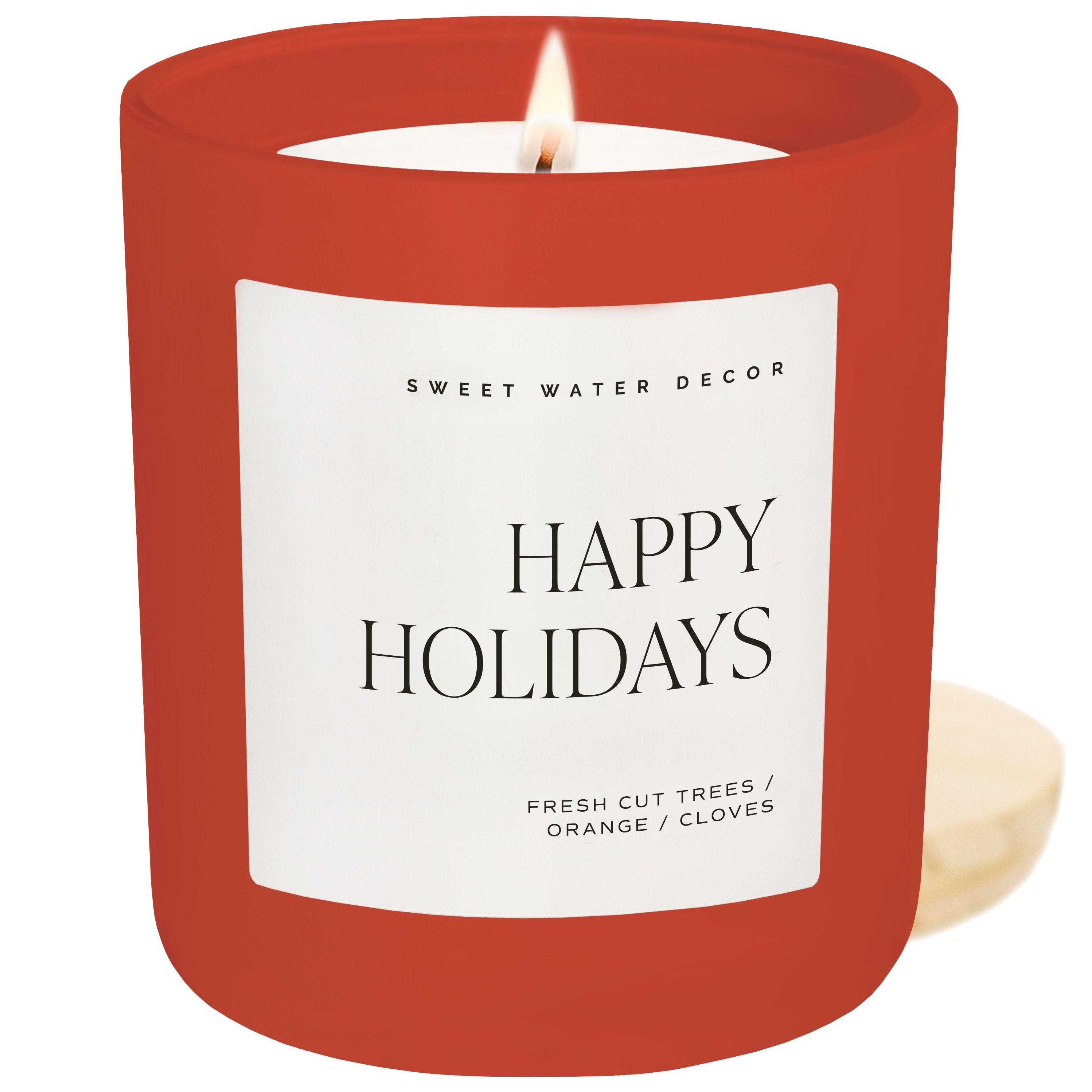 Happy Holidays 15 oz Soy Candle by Sweet Water Decor
