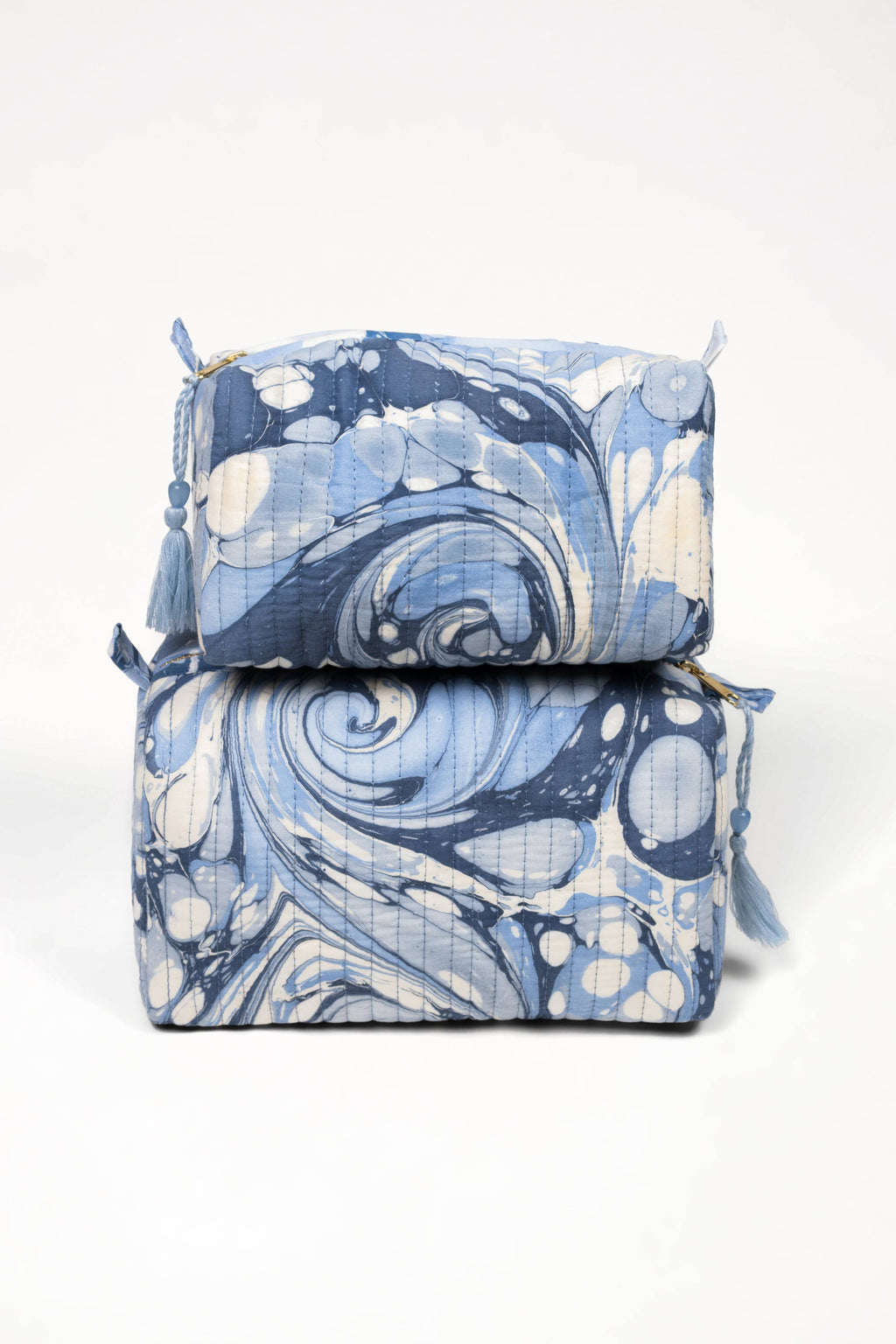 Ocean Wave Hand-Marbled Cosmetic Bag – Small-Inner Child