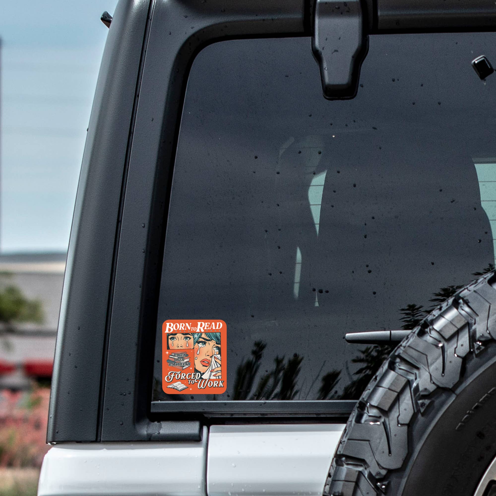 Juju and Moxie - Born to Read High Quality Vinyl Sticker